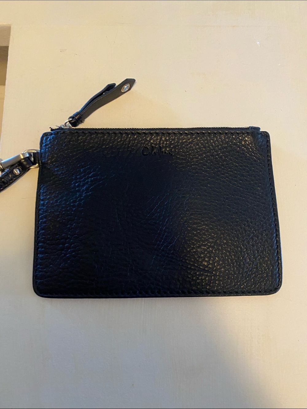 Cole Haan Black Leather Wristlet Clutch